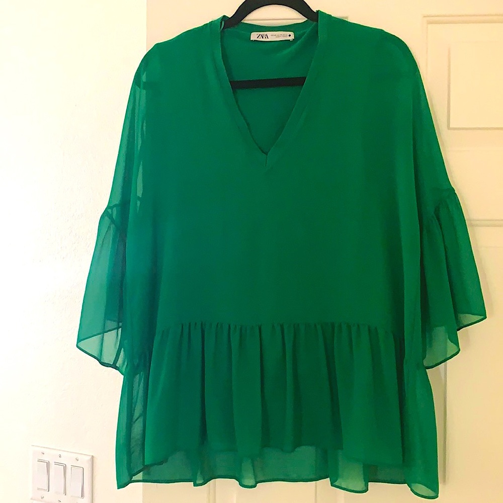 Zara Emerald green tunic